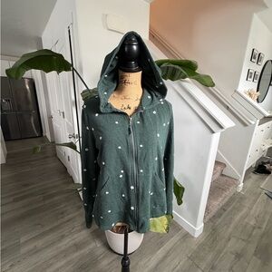 Evy’s Tree Green Hoodie and Joggers with Daisy Print size Large